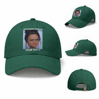 Funny You Rushed Through Your Test Doll Face Meme Baseball Cap Teacher Reaction Humor Testing Day