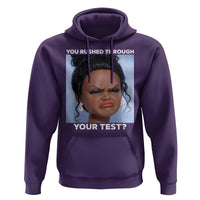 Funny You Rushed Through Your Test Doll Face Meme Hoodie Teacher Reaction Humor Testing Day