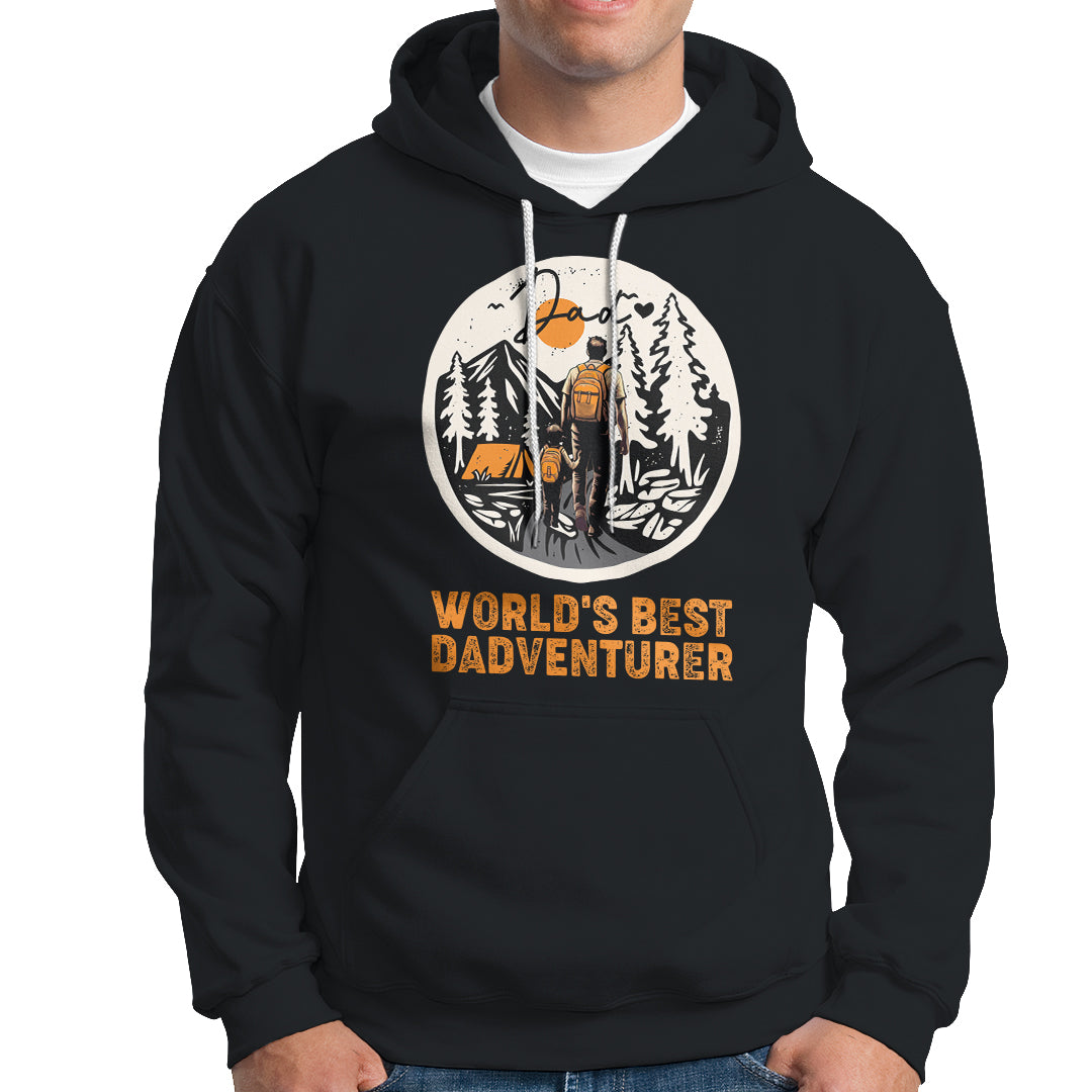 Camping Dad Hoodie World's Best Dadventure Dad Camping Outdoor Nature Lovers - Wonder Print Shop