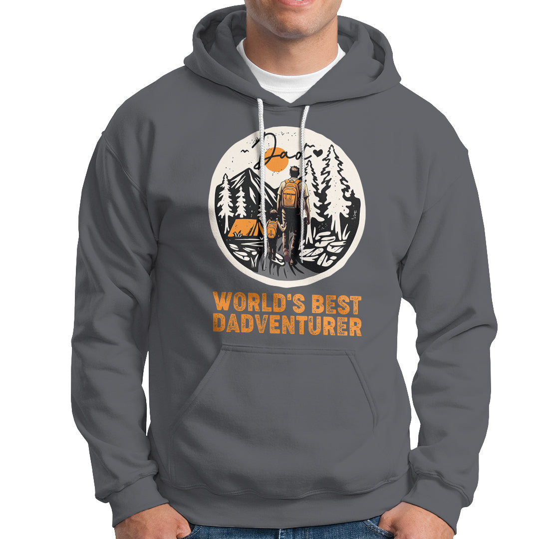 Camping Dad Hoodie World's Best Dadventure Dad Camping Outdoor Nature Lovers - Wonder Print Shop