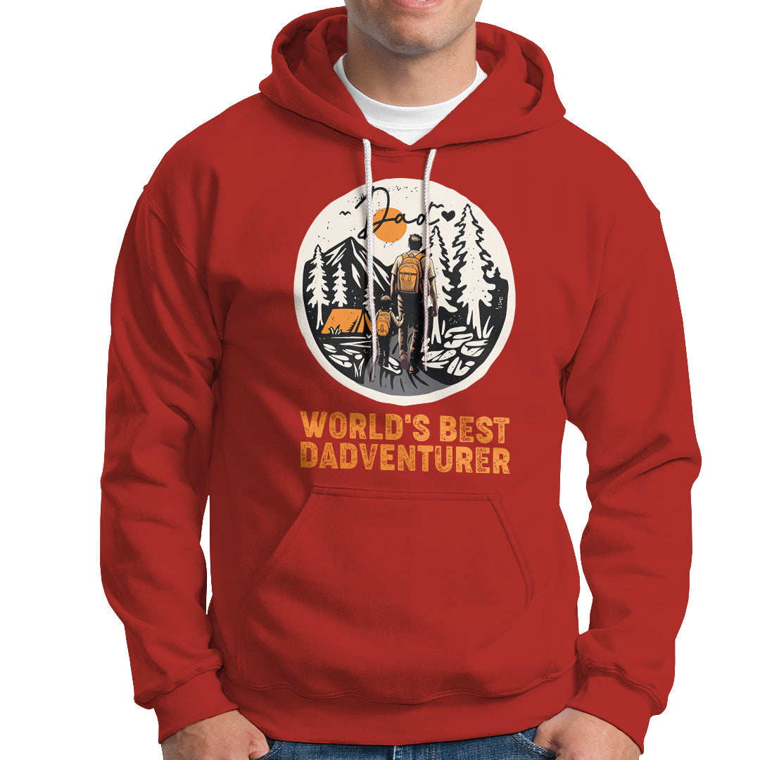 Camping Dad Hoodie World's Best Dadventure Dad Camping Outdoor Nature Lovers - Wonder Print Shop