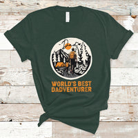 Camping Dad T Shirt World's Best Dadventure Dad Camping Outdoor Nature Lovers - Wonder Print Shop