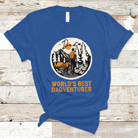 Camping Dad T Shirt World's Best Dadventure Dad Camping Outdoor Nature Lovers - Wonder Print Shop