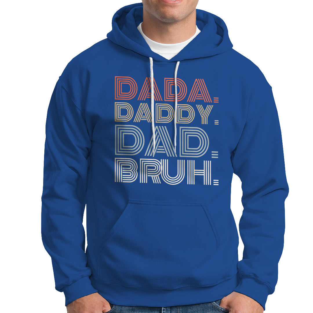Funny Dad Hoodie Men Dada Daddy Dad Bruh Fathers Day Vintage Funny Father - Wonder Print Shop