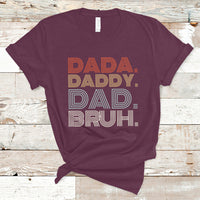 Funny Dad T Shirt Men Dada Daddy Dad Bruh Fathers Day Vintage Funny Father - Wonder Print Shop