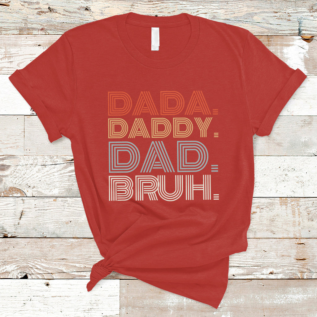 Funny Dad T Shirt Men Dada Daddy Dad Bruh Fathers Day Vintage Funny Father - Wonder Print Shop