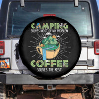 Camping Spare Tire Cover Camping Solves Problems Coffee Solves Rest Funny Camper
