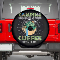 Camping Spare Tire Cover Camping Solves Problems Coffee Solves Rest Funny Camper