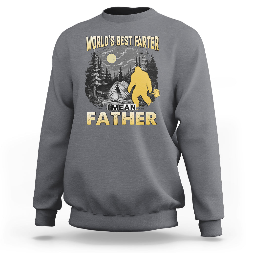 Funny Farter Sweatshirt Funny Father's Day World's Best Farter I Mean Father Bigfoot - Wonder Print Shop