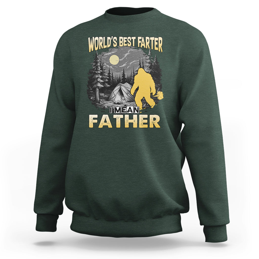 Funny Farter Sweatshirt Funny Father's Day World's Best Farter I Mean Father Bigfoot - Wonder Print Shop