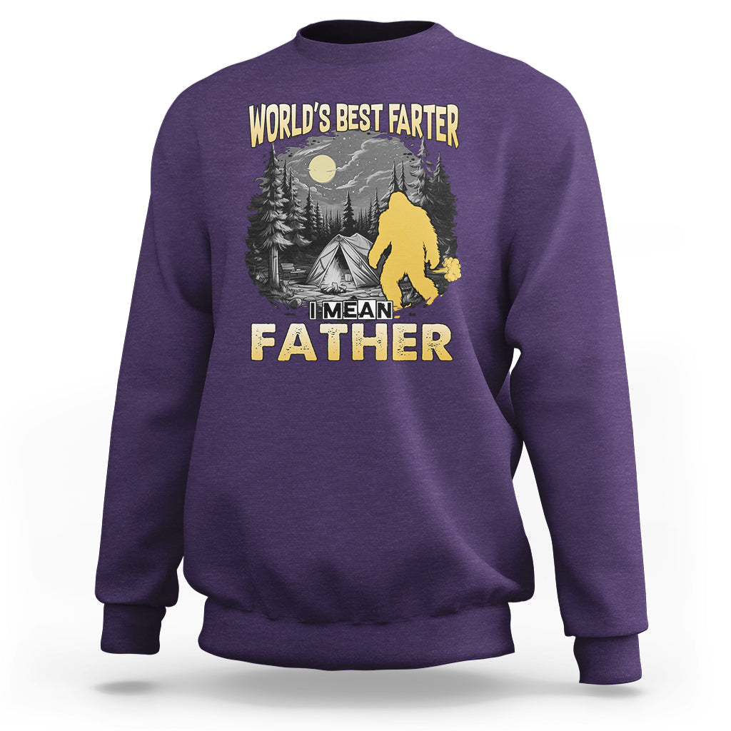 Funny Farter Sweatshirt Funny Father's Day World's Best Farter I Mean Father Bigfoot - Wonder Print Shop