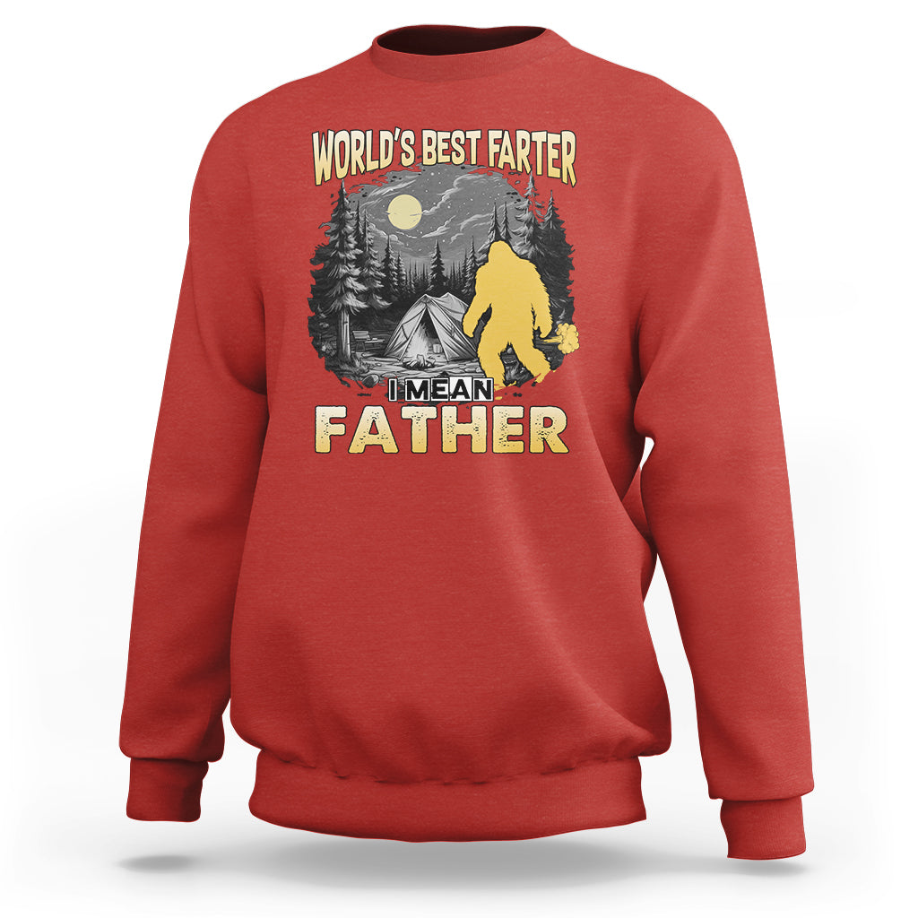 Funny Farter Sweatshirt Funny Father's Day World's Best Farter I Mean Father Bigfoot - Wonder Print Shop