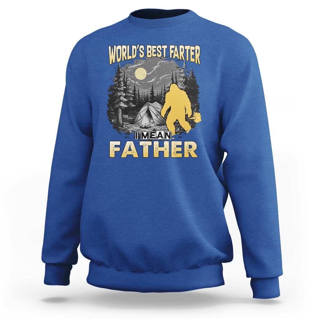 Funny Farter Sweatshirt Funny Father's Day World's Best Farter I Mean Father Bigfoot - Wonder Print Shop