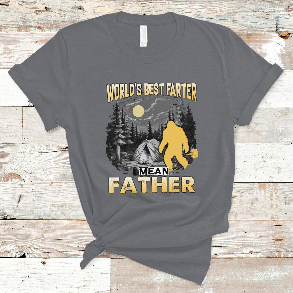 Funny Farter T Shirt Funny Father's Day World's Best Farter I Mean Father Bigfoot - Wonder Print Shop