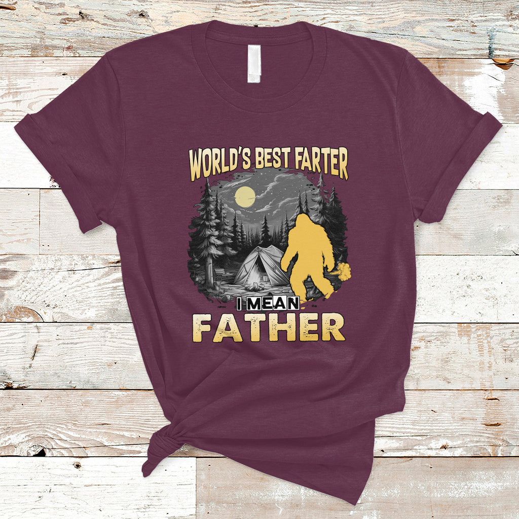 Funny Farter T Shirt Funny Father's Day World's Best Farter I Mean Father Bigfoot - Wonder Print Shop