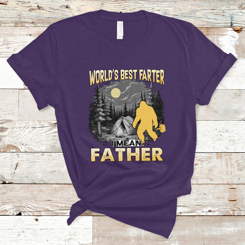 Funny Farter T Shirt Funny Father's Day World's Best Farter I Mean Father Bigfoot - Wonder Print Shop