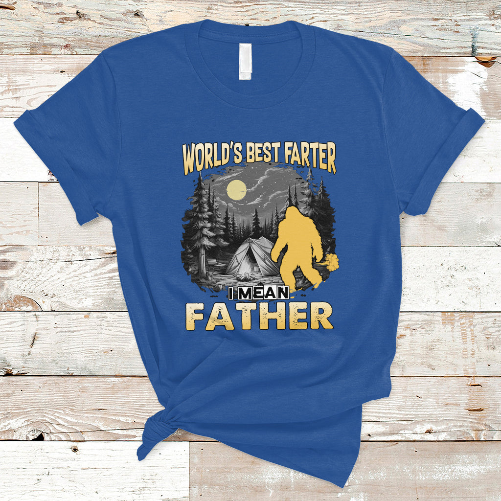 Funny Farter T Shirt Funny Father's Day World's Best Farter I Mean Father Bigfoot - Wonder Print Shop