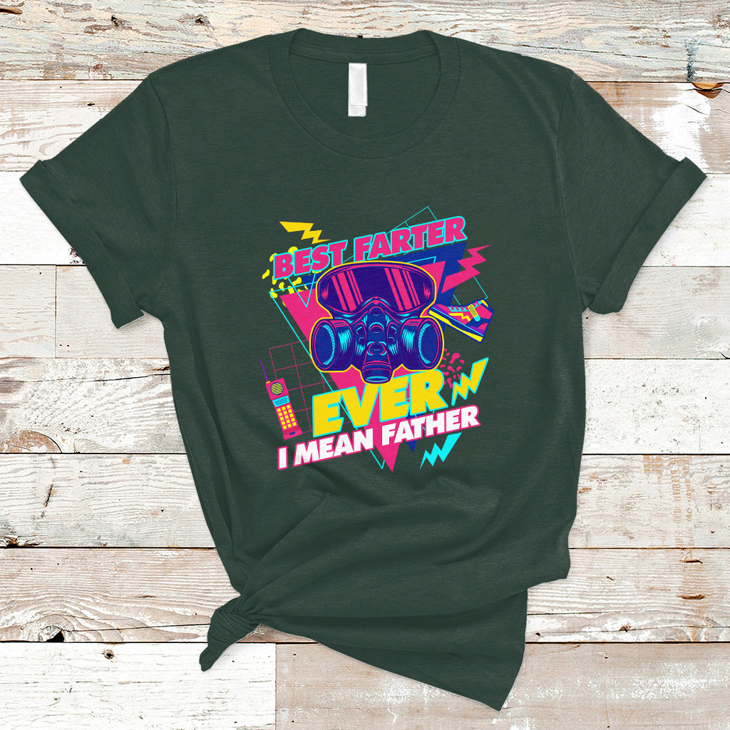 Funny Farter T Shirt Funny Best Farter Ever I Mean Father Gas Mask Retro 70s 80s - Wonder Print Shop