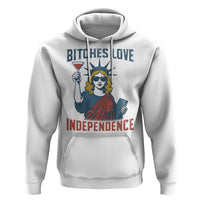 Funny 4th of July Statue of Liberty Cocktail Hoodie Retro Bitches Love Independence