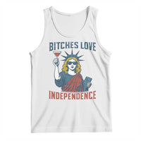 Funny 4th of July Statue of Liberty Cocktail Tank Top Retro Bitches Love Independence