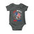 Red White And Bruh Fishing Baby Onesie Funny Patriotic Bass 4th Of July American Flag