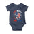 Red White And Bruh Fishing Baby Onesie Funny Patriotic Bass 4th Of July American Flag