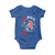 Red White And Bruh Fishing Baby Onesie Funny Patriotic Bass 4th Of July American Flag
