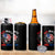 Red White And Bruh Fishing 4 in 1 Can Cooler Tumbler Funny Patriotic Bass 4th Of July American Flag