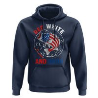 Red White And Bruh Fishing Hoodie Funny Patriotic Bass 4th Of July American Flag