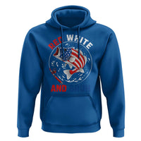 Red White And Bruh Fishing Hoodie Funny Patriotic Bass 4th Of July American Flag