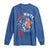 Red White And Bruh Fishing Long Sleeve Shirt Funny Patriotic Bass 4th Of July American Flag