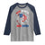 Red White And Bruh Fishing Raglan Shirt Funny Patriotic Bass 4th Of July American Flag
