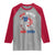 Red White And Bruh Fishing Raglan Shirt Funny Patriotic Bass 4th Of July American Flag