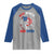 Red White And Bruh Fishing Raglan Shirt Funny Patriotic Bass 4th Of July American Flag