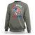 Red White And Bruh Fishing Sweatshirt Funny Patriotic Bass 4th Of July American Flag