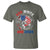 Red White And Bruh Fishing T Shirt Funny Patriotic Bass 4th Of July American Flag