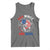Red White And Bruh Fishing Tank Top Funny Patriotic Bass 4th Of July American Flag