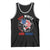 Red White And Bruh Fishing Tank Top Funny Patriotic Bass 4th Of July American Flag