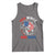 Red White And Bruh Fishing Tank Top Funny Patriotic Bass 4th Of July American Flag