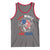 Red White And Bruh Fishing Tank Top Funny Patriotic Bass 4th Of July American Flag