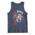 Red White And Bruh Fishing Tank Top Funny Patriotic Bass 4th Of July American Flag