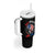 Red White And Bruh Fishing Tumbler With Handle Funny Patriotic Bass 4th Of July American Flag