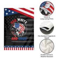 Red White And Bruh Fishing Garden Flag Funny Patriotic Bass 4th Of July American Flag