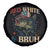 Retro Red White And Bruh Fishing Spare Tire Cover Funny Patriotic Bass 4th Of July