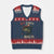 Retro Red White And Bruh Fishing V-Neck Knit Sweater Vest Funny Patriotic Bass 4th Of July - Wonder Print Shop
