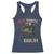 Retro Red White And Bruh Fishing Racerback Tank Top Funny Patriotic Bass 4th Of July