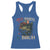 Retro Red White And Bruh Fishing Racerback Tank Top Funny Patriotic Bass 4th Of July
