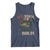 Retro Red White And Bruh Fishing Tank Top Funny Patriotic Bass 4th Of July