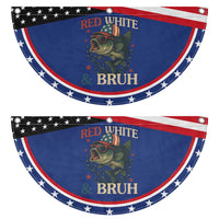 Retro Red White And Bruh Fishing Patriotic Fan Flag Funny Bass 4th Of July