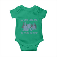 Funny Bigfoot Sasquatch Baby Onesie A Guy Like Me Is Hard To Find Forest Silhouette - Wonder Print Shop